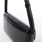 Celine Triomphe Claude Leather Shoulder Bag in Black