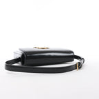 Celine Triomphe Claude Leather Shoulder Bag in Black