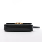 Celine Triomphe Claude Leather Shoulder Bag in Black
