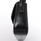 Celine Triomphe Claude Leather Shoulder Bag in Black
