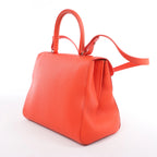 Delvaux Brillant MM Leather 2Way Handbag in Orange