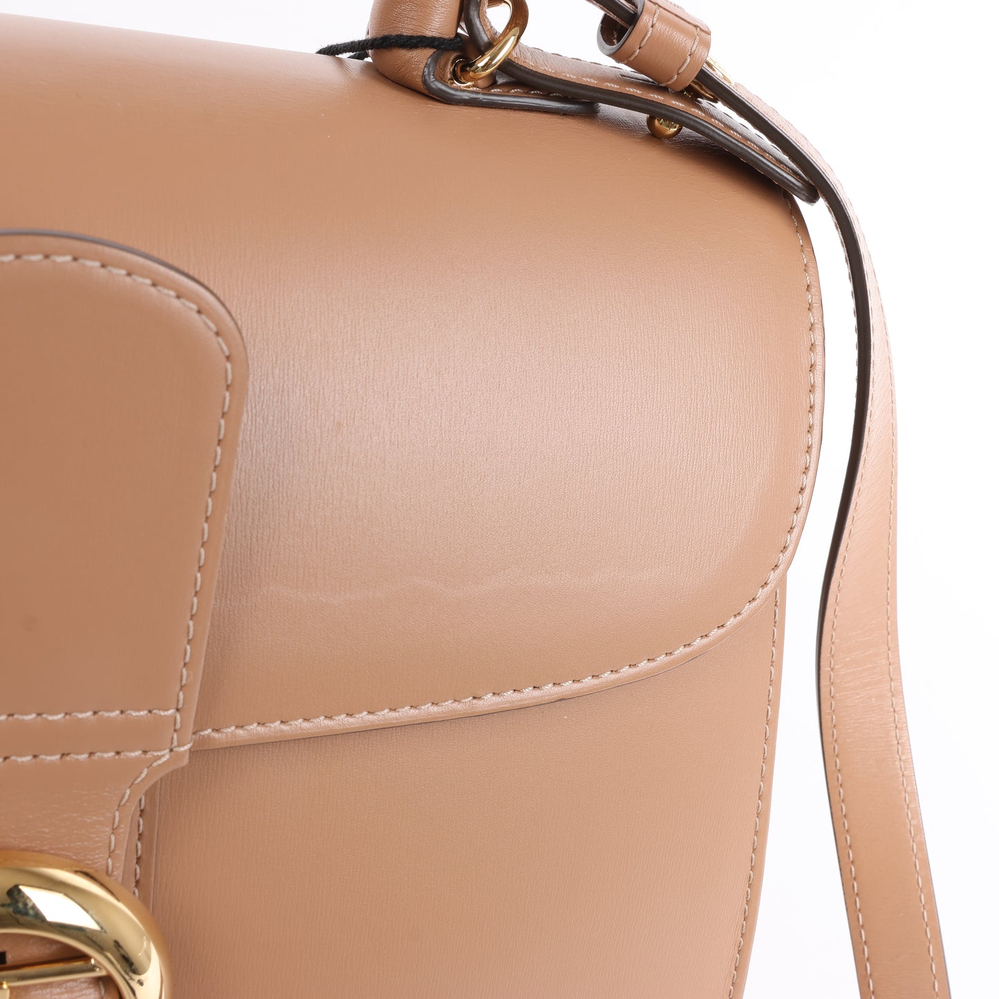 Sac à main double usage en cuir Delvaux Brillant MM beige