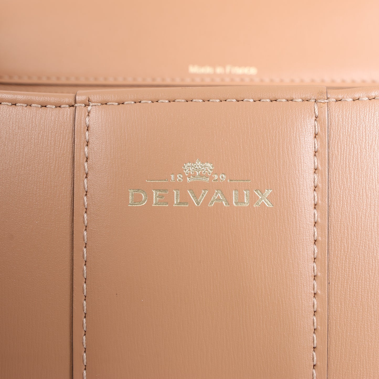 Sac à main double usage en cuir Delvaux Brillant MM beige