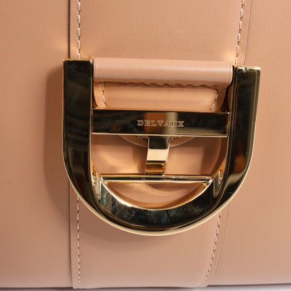 Sac à main double usage en cuir Delvaux Brillant MM beige