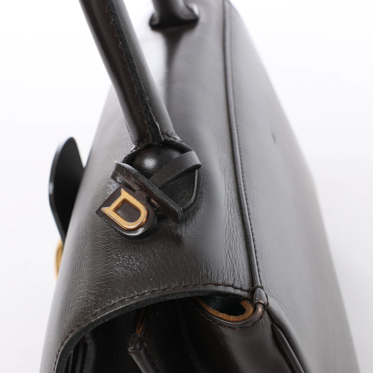 Delvaux Brillant MM Leather Handbag in Brown