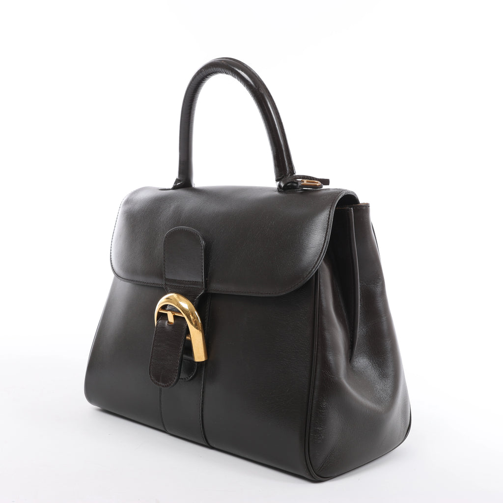 Delvaux Brillant MM Leather Handbag in Brown
