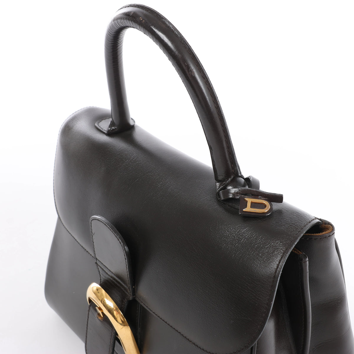 Delvaux Brillant MM Leather Handbag in Brown