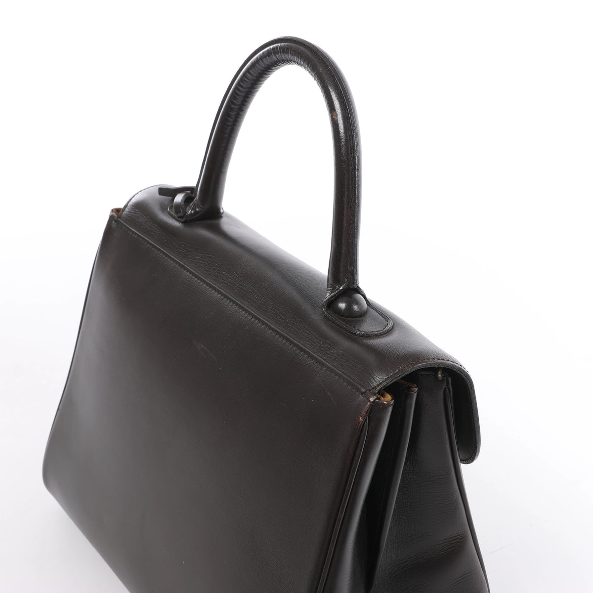 Delvaux Brillant MM Leather Handbag in Brown