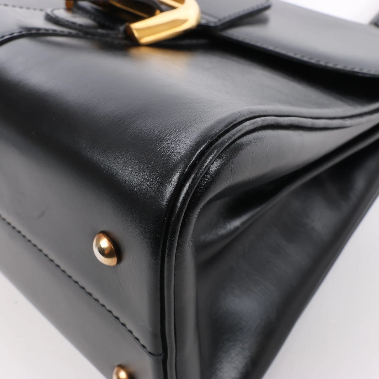 Delvaux Brillant PM Leather Handbag in Black