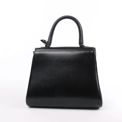 Delvaux Brillant PM Leather Handbag in Black