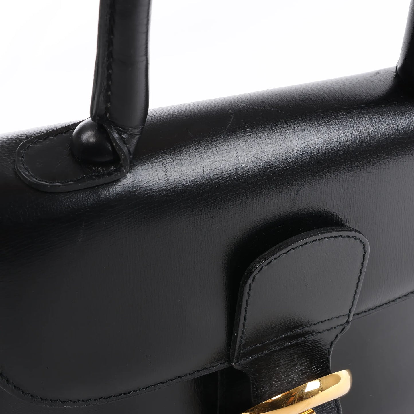Delvaux Brillant PM Leather Handbag in Black