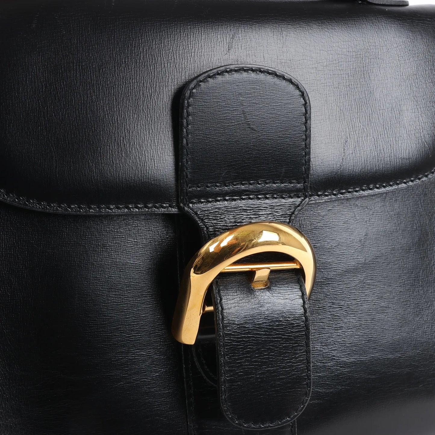Delvaux Brillant PM Leather Handbag in Black
