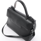 Delvaux Tempête GM Leather 2Way Handbag in Black