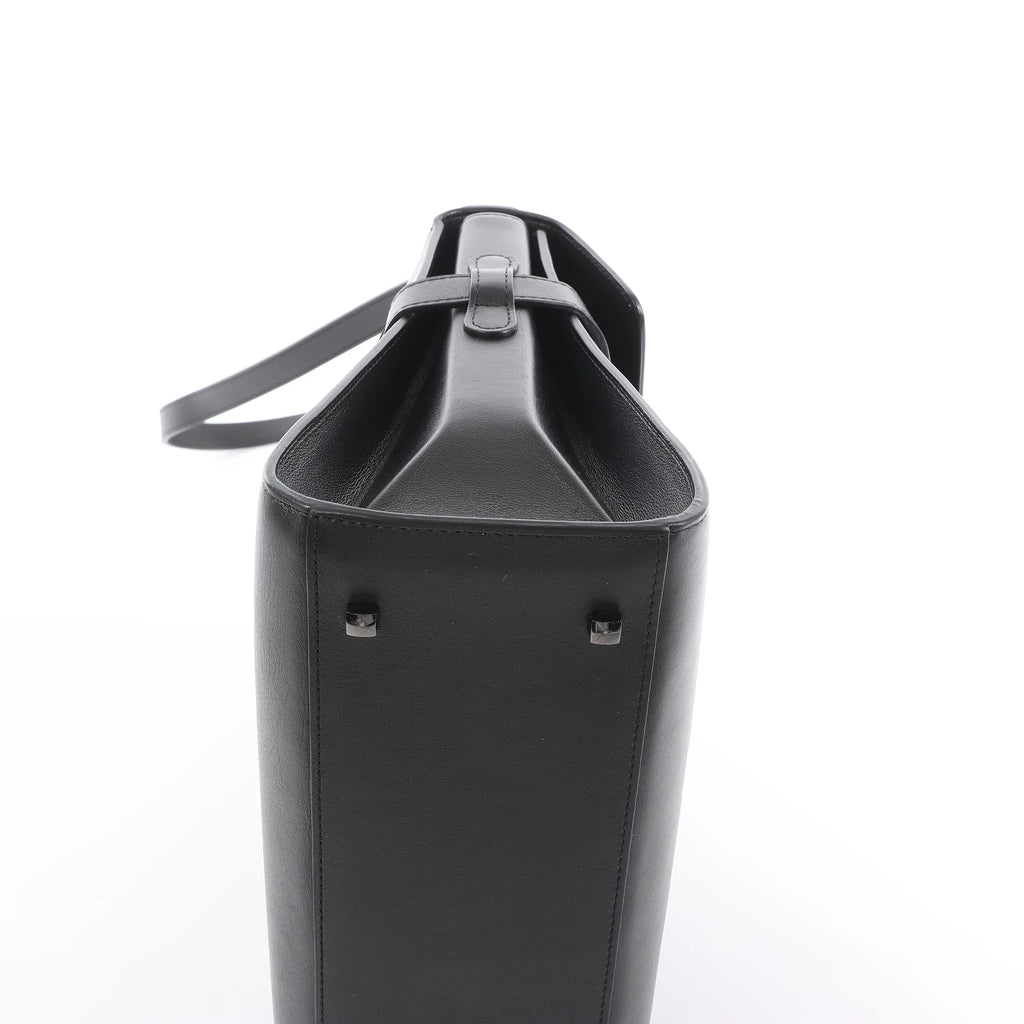 Delvaux Tempête GM Leather 2Way Handbag in Black