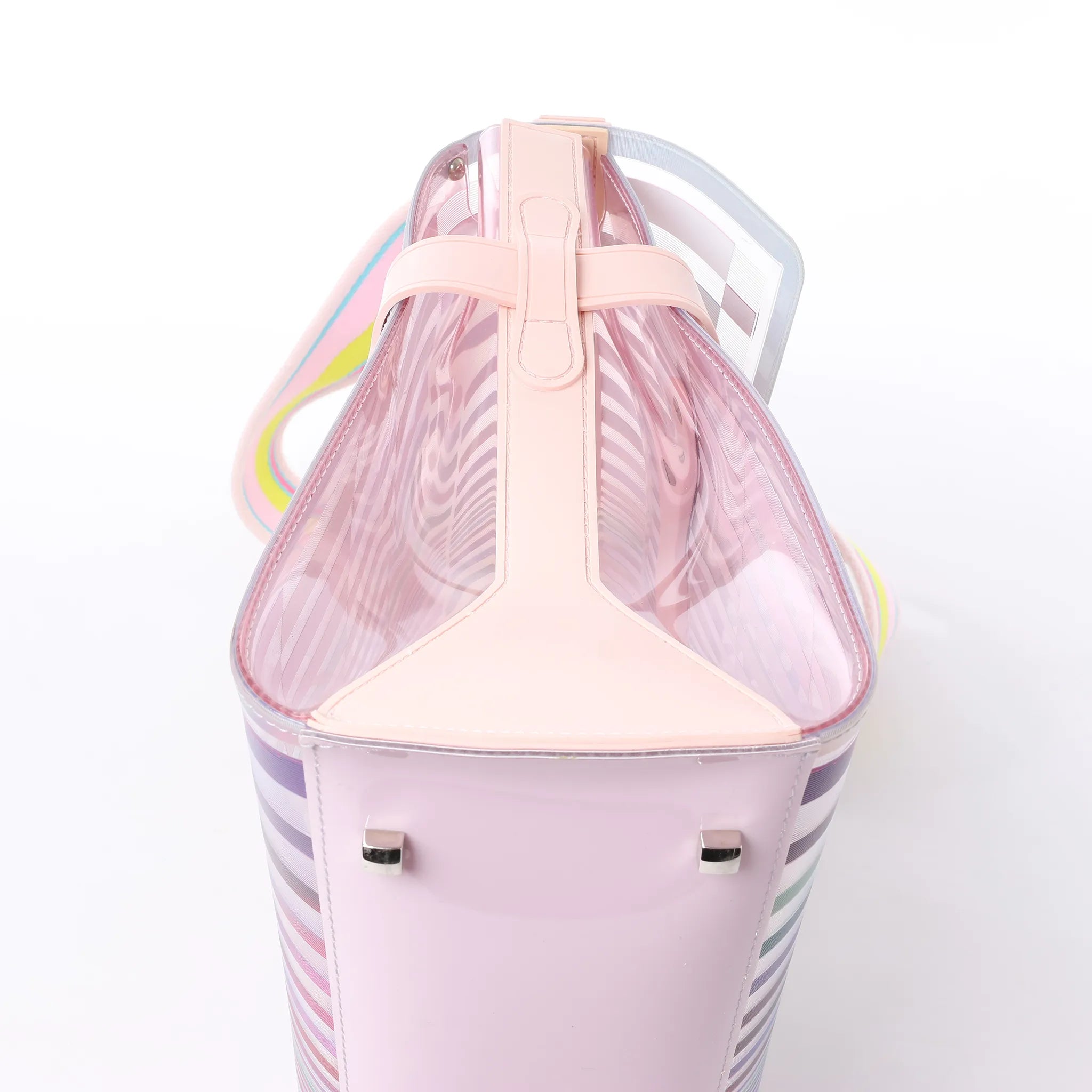 Delvaux Tempête GM Vinyl & Rubber 2Way Handbag in Pink