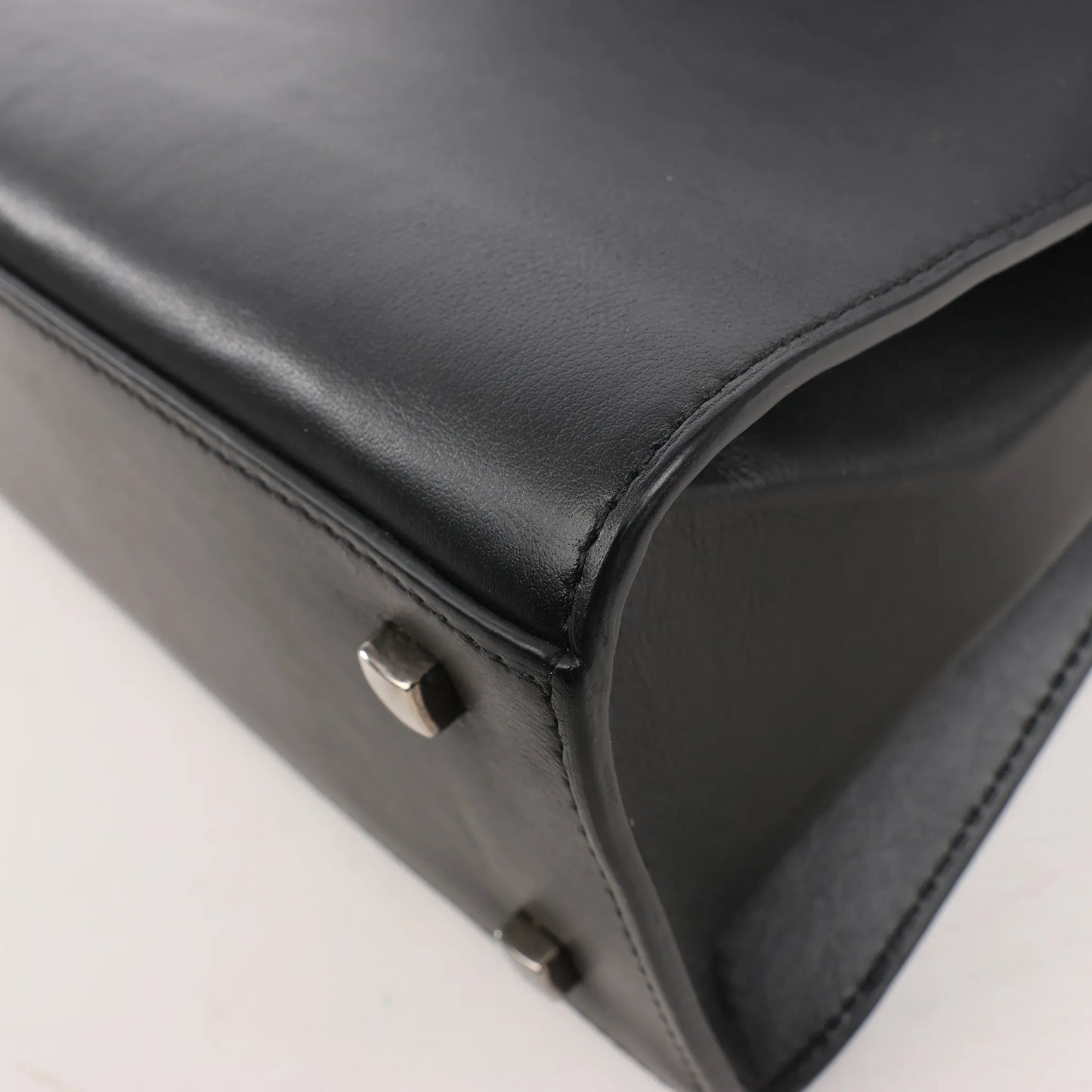 Delvaux Tempete MM Leather 2Way Handbag in Black