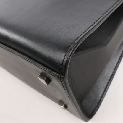 Delvaux Tempete MM Leather 2Way Handbag in Black