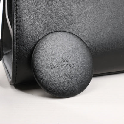 Delvaux Tempete MM Leather 2Way Handbag in Black