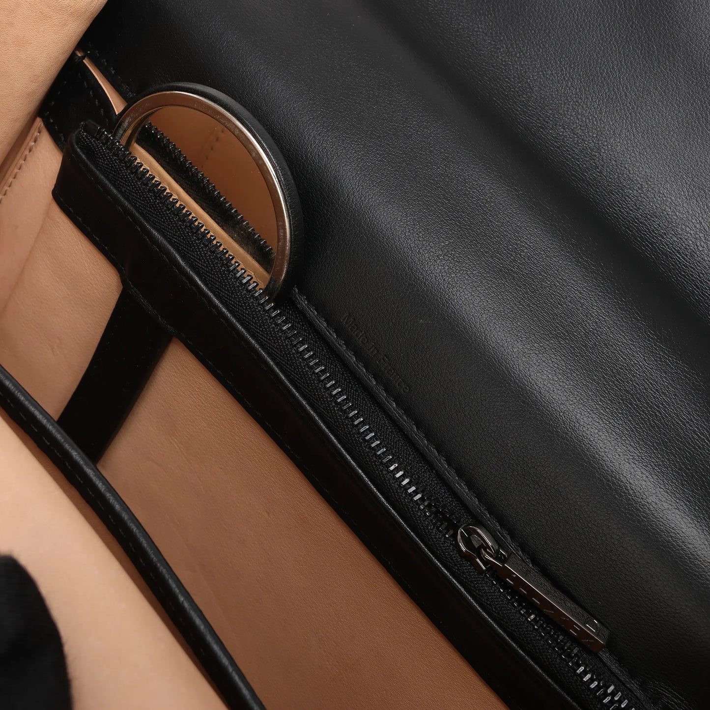 Delvaux Tempete MM Leather 2Way Handbag in Black