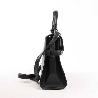 Delvaux Tempete MM Leather 2Way Handbag in Black