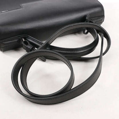 Delvaux Tempete MM Leather 2Way Handbag in Black