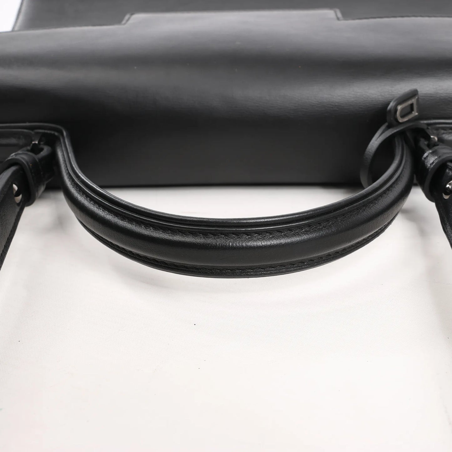Delvaux Tempete MM Leather 2Way Handbag in Black