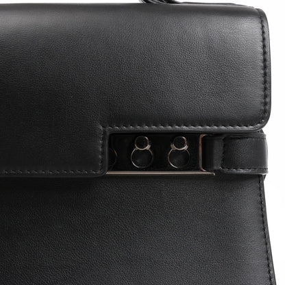 Delvaux Tempete MM Leather 2Way Handbag in Black