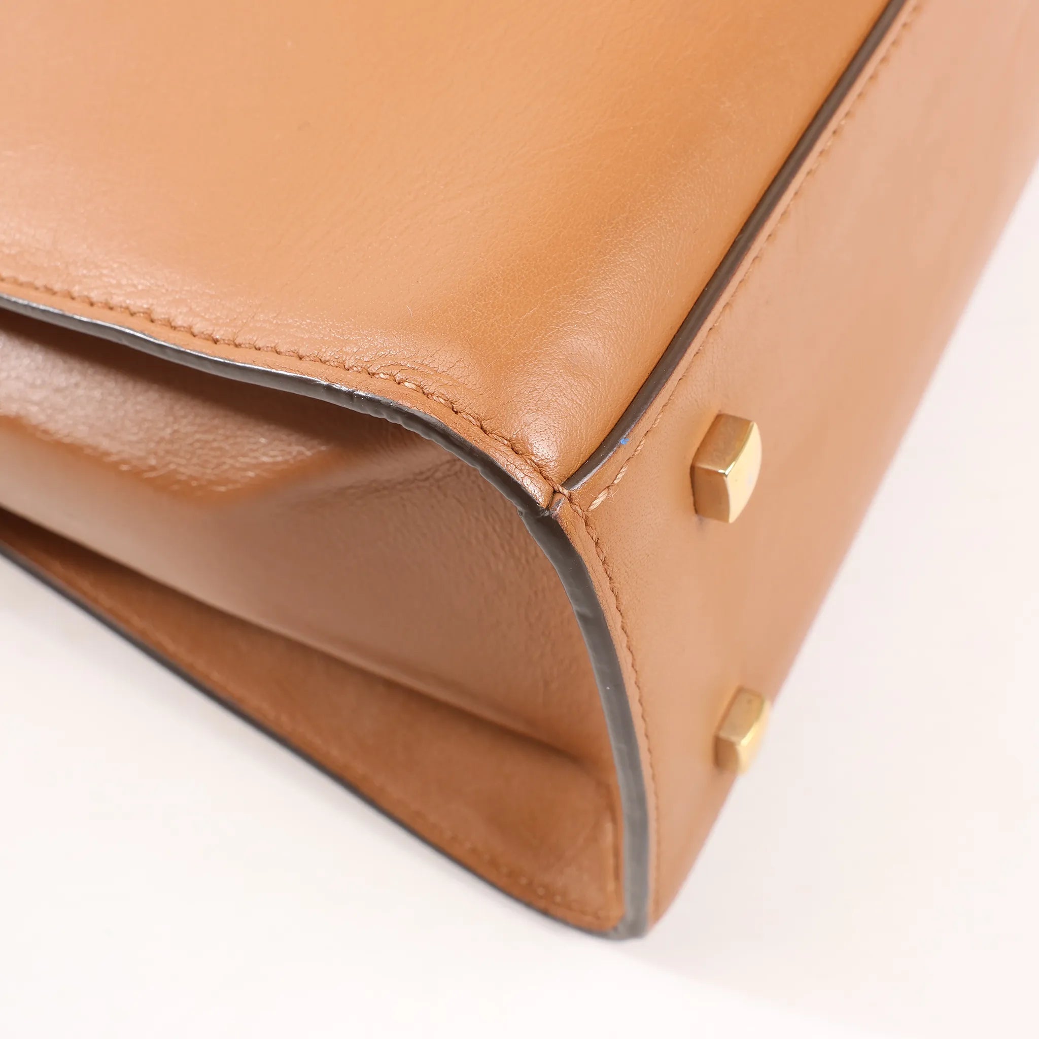 Delvaux Tempete MM Leather 2Way Handbag in Brown