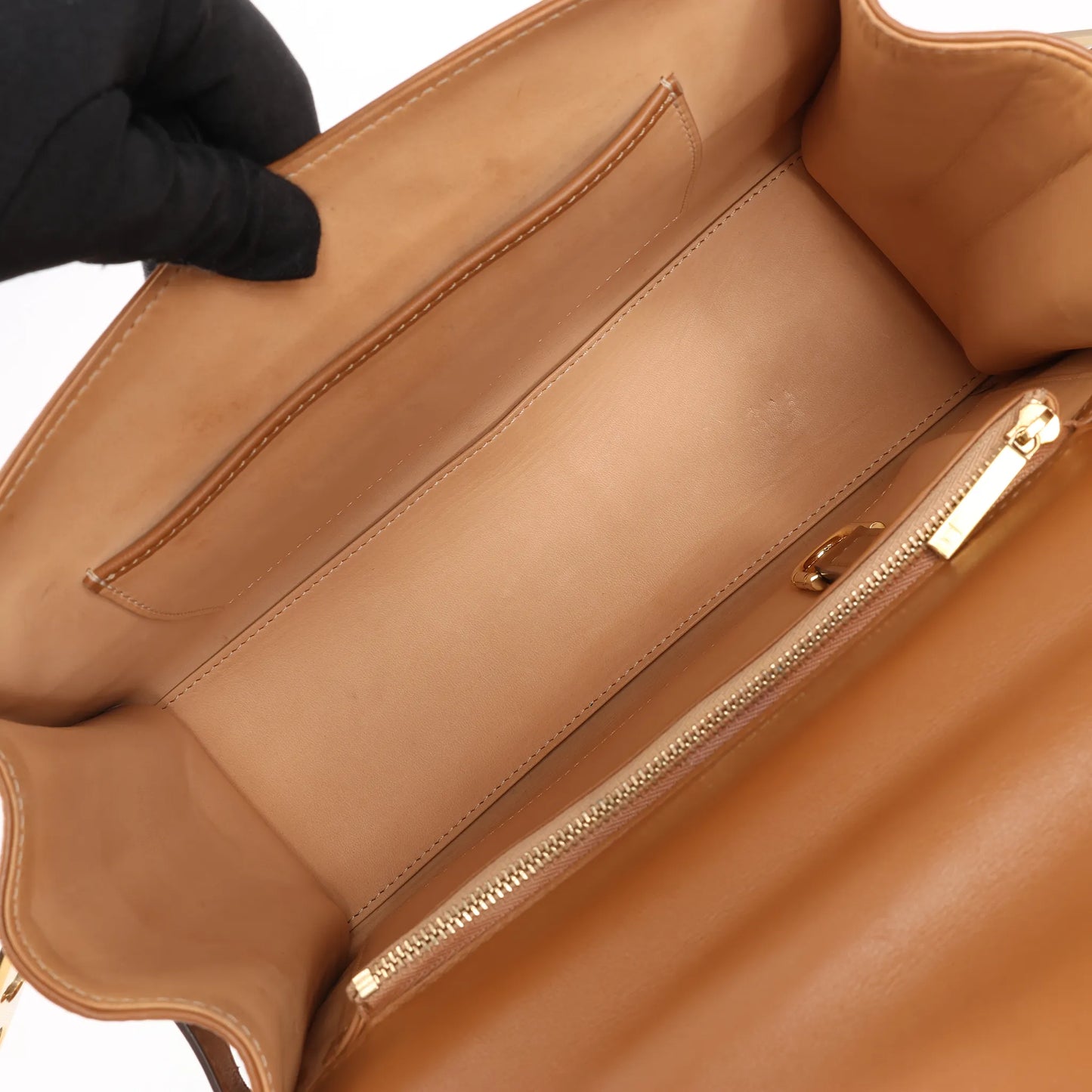 Delvaux Tempete MM Leather 2Way Handbag in Brown