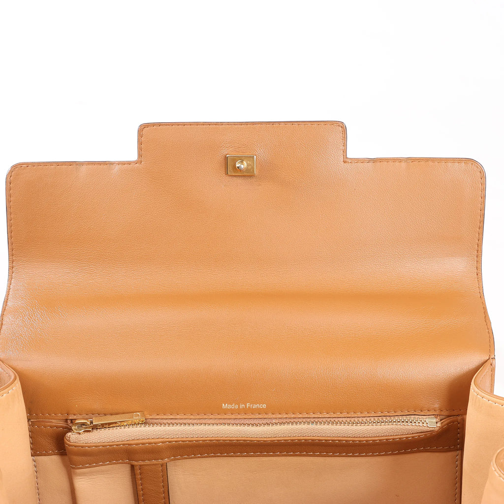 Delvaux Tempete MM Leather 2Way Handbag in Brown