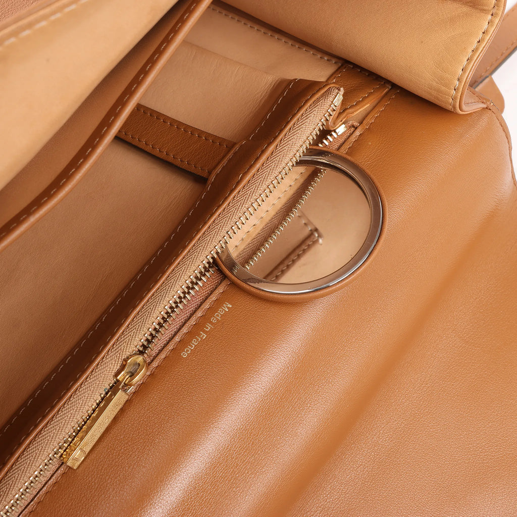Delvaux Tempete MM Leather 2Way Handbag in Brown