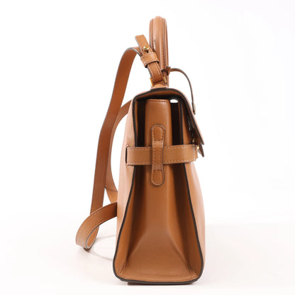 Delvaux Tempete MM Leather 2Way Handbag in Brown