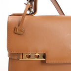 Delvaux Tempete MM Leather 2Way Handbag in Brown