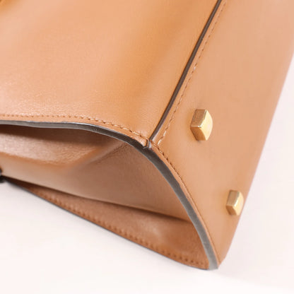 Delvaux Tempete MM Leather 2Way Handbag in Brown