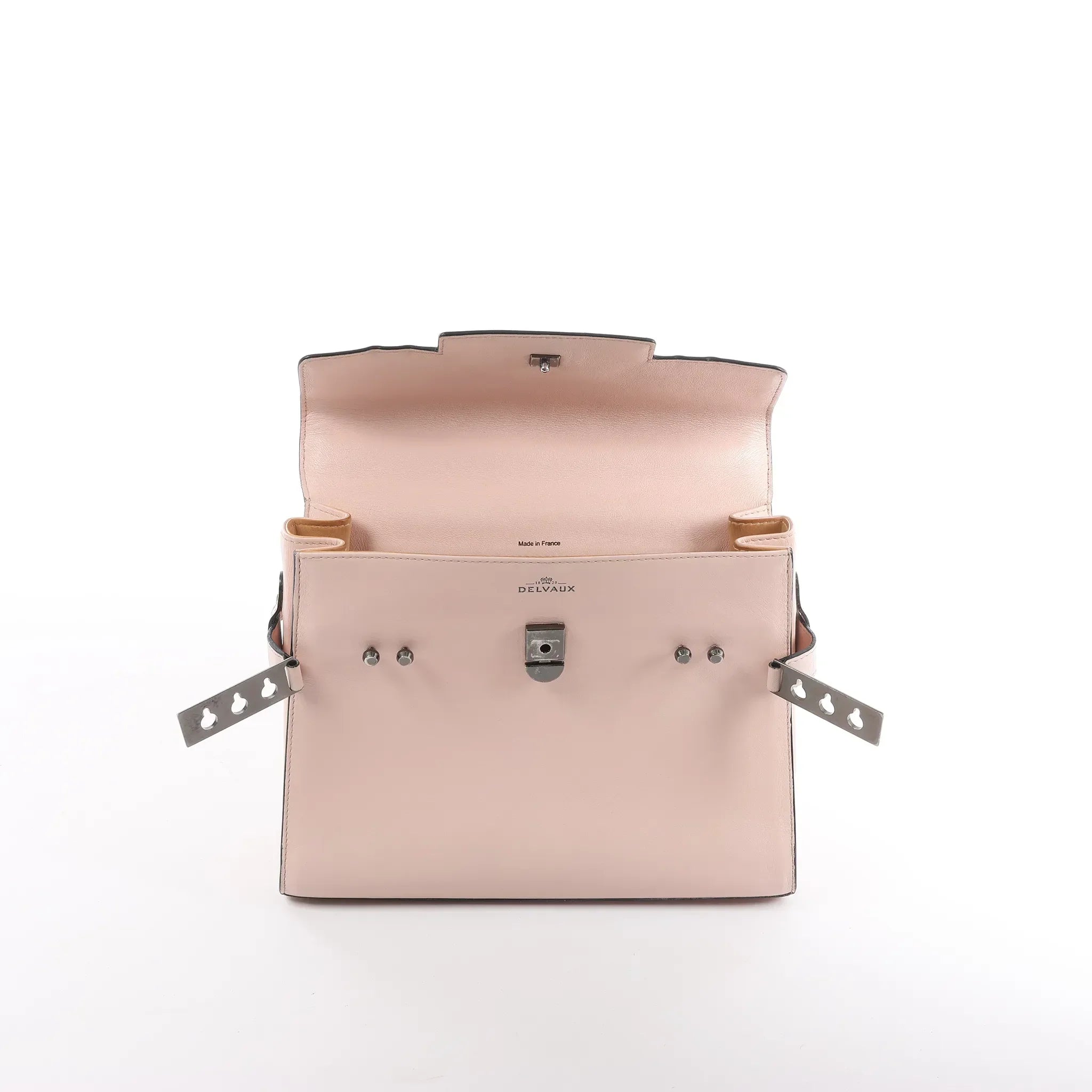 Delvaux Tempête MM Leather 2Way Handbag in Pink