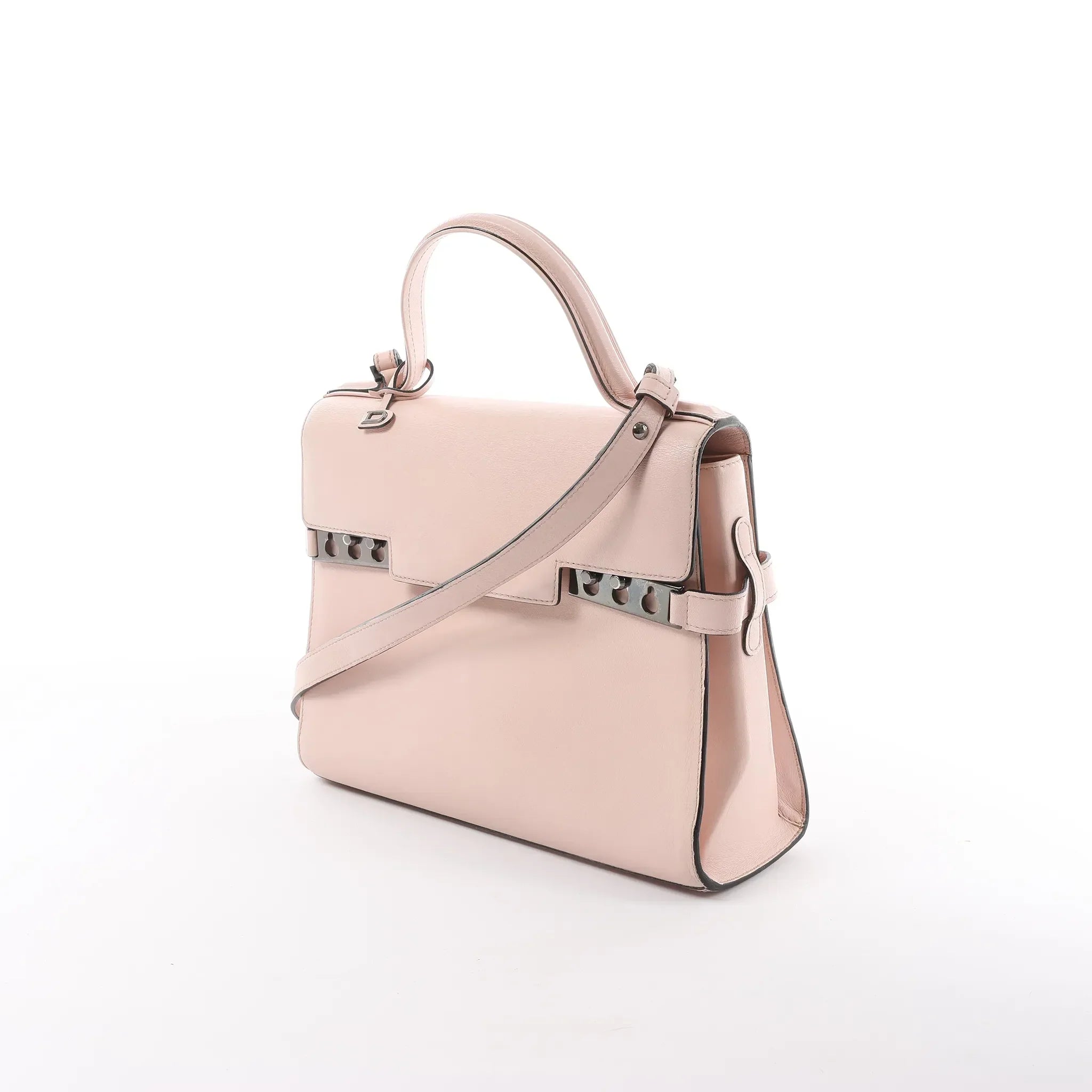 Delvaux Tempête MM Leather 2Way Handbag in Pink