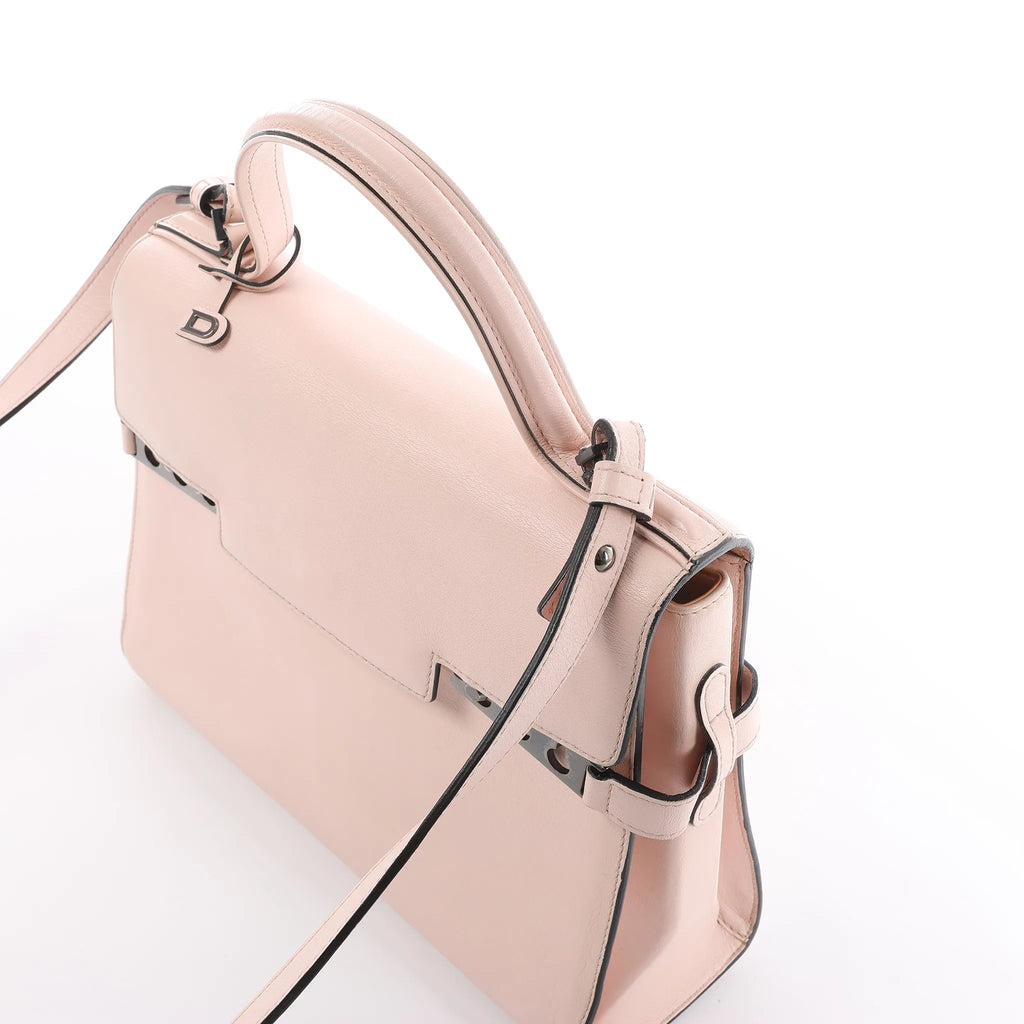 Delvaux Tempête MM Leather 2Way Handbag in Pink