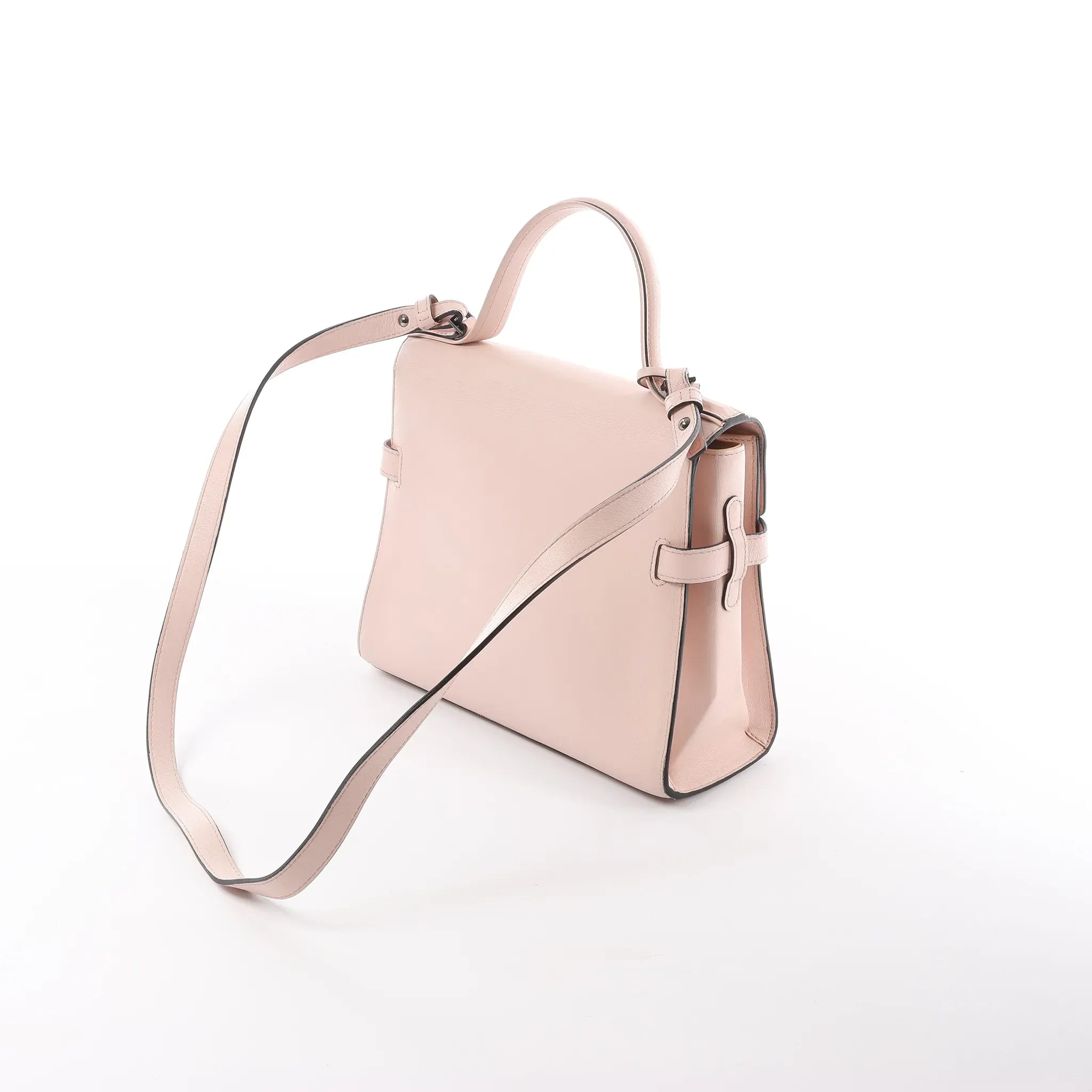 Delvaux Tempête MM Leather 2Way Handbag in Pink