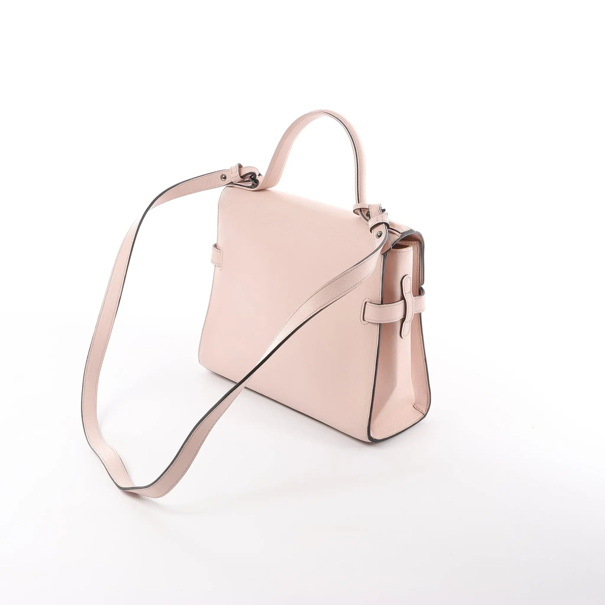 Delvaux Tempête MM Leather 2Way Handbag in Pink