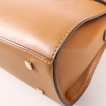 Delvaux Tempête PM Leather 2Way Handbag in Brown