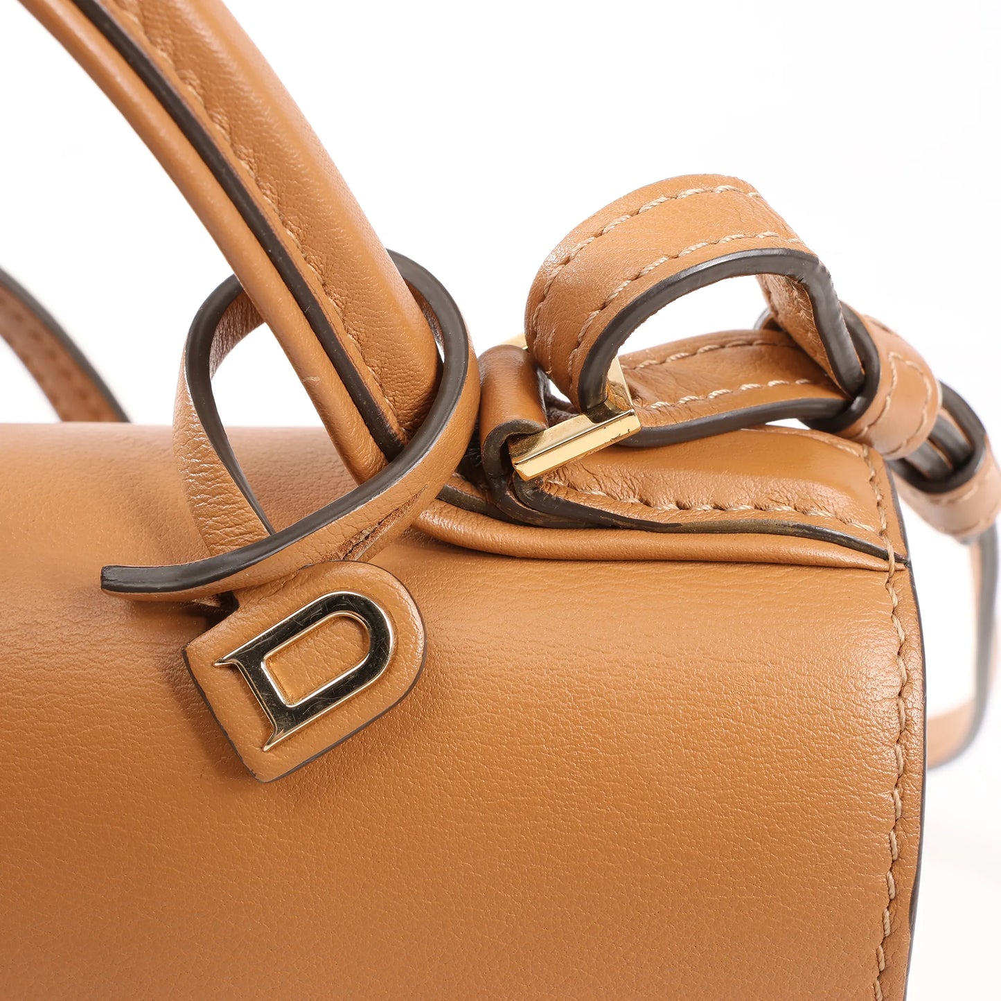 Delvaux Tempête PM Leather 2Way Handbag in Brown