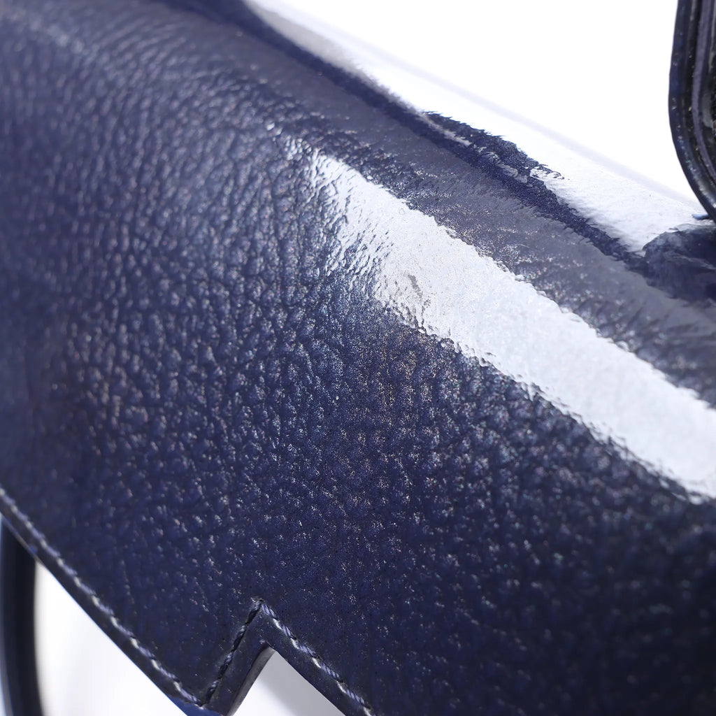 Delvaux Tempête Mini Patent Leather 2Way Crossbody Bags in Navy Blue