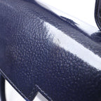 Delvaux Tempête Mini Patent Leather 2Way Crossbody Bags in Navy Blue