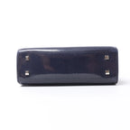 Delvaux Tempête Mini Patent Leather 2Way Crossbody Bags in Navy Blue