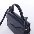 Delvaux Tempête Mini Patent Leather 2Way Crossbody Bags in Navy Blue