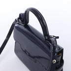 Delvaux Tempête Mini Patent Leather 2Way Crossbody Bags in Navy Blue
