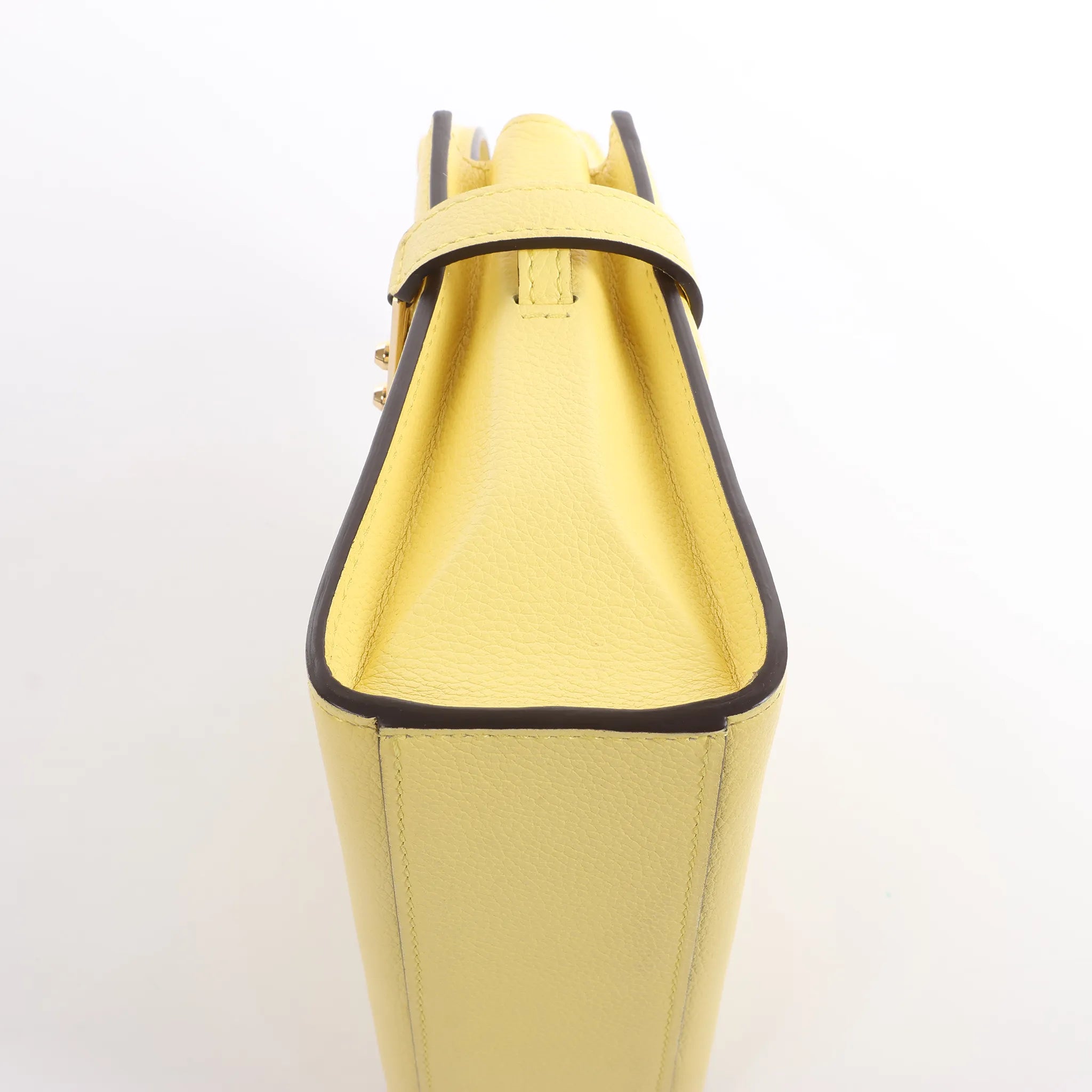 Delvaux Tempête PM Leather 2Way Crossbody Bag in Yellow