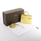 Delvaux Tempête PM Leather 2Way Crossbody Bag in Yellow