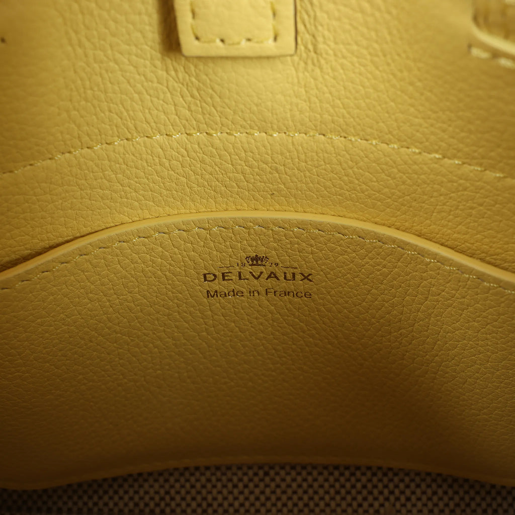 Delvaux Tempête PM Leather 2Way Crossbody Bag in Yellow