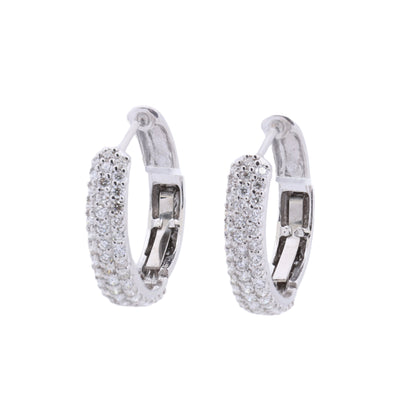 Non Signe / Unsigned Diamond Earrings K18WG 4.4g 1.0 ct